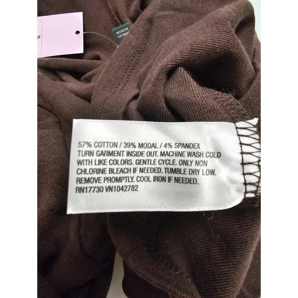 Wild Fable Brown Hooded Long Sleeve Top Small 331 11 1582 NWT - Picture 5 of 7